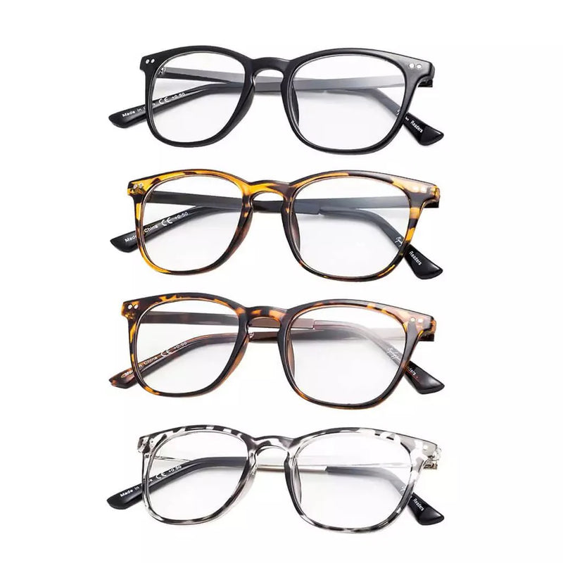 eyekeeper.com 4 Pack Stylish Square Reading Glasses Animal Print Readers RJ003 Eyeglasses White Smoke 4 Pairs Mix / +0.50,4 Pairs Mix / +0.75,4 Pairs Mix / +1.00,4 Pairs Mix / +1.25,4 Pairs Mix / +1.50,4 Pairs Mix / +1.75,4 Pairs Mix / +2.00,4 Pairs Mix / +2.25,4 Pairs Mix / +2.50,4 Pairs Mix / +2.75,4 Pairs Mix / +3.00,4 Pairs Mix / +3.50,4 Pairs Mix / +