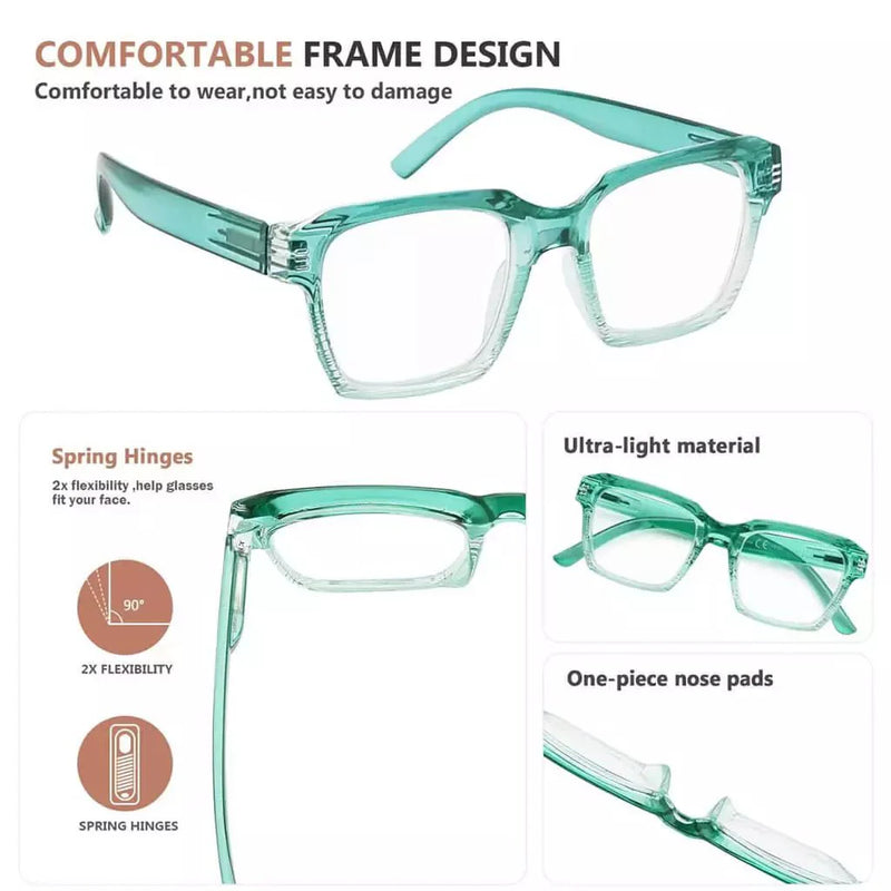 eyekeeper.com 4 Pack Stylish Square Reading Glasses R2024 Eyeglasses White Smoke 4 Pairs Mix / without magnification,4 Pairs Mix / +0.50,4 Pairs Mix / +0.75,4 Pairs Mix / +1.00,4 Pairs Mix / +1.25,4 Pairs Mix / +1.50,4 Pairs Mix / +1.75,4 Pairs Mix / +2.00,4 Pairs Mix / +2.25,4 Pairs Mix / +2.50,4 Pairs Mix / +3.00,4 Pairs Mix / +3.50