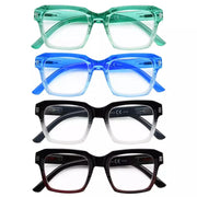 eyekeeper.com 4 Pack Stylish Square Reading Glasses R2024 Eyeglasses White Smoke 4 Pairs Mix / without magnification,4 Pairs Mix / +0.50,4 Pairs Mix / +0.75,4 Pairs Mix / +1.00,4 Pairs Mix / +1.25,4 Pairs Mix / +1.50,4 Pairs Mix / +1.75,4 Pairs Mix / +2.00,4 Pairs Mix / +2.25,4 Pairs Mix / +2.50,4 Pairs Mix / +3.00,4 Pairs Mix / +3.50