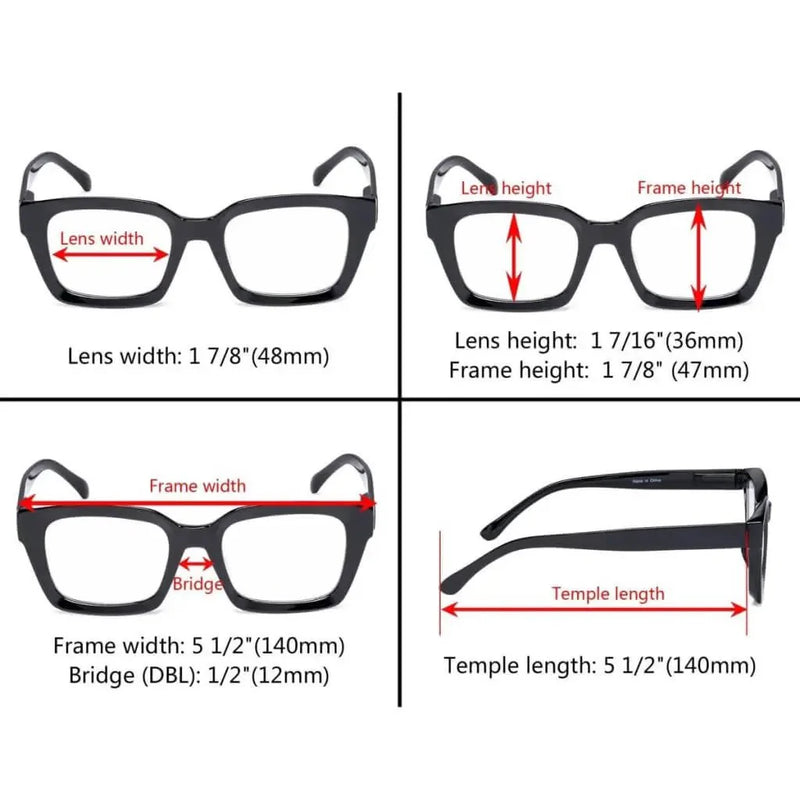 eyekeeper.com 4 Pack Stylish Square Reading Glasses Thicker Frame Readers R9106-A Eyeglasses White Smoke 4 Pairs Mix / without magnification,4 Pairs Mix / +0.50,4 Pairs Mix / +0.75,4 Pairs Mix / +1.00,4 Pairs Mix / +1.25,4 Pairs Mix / +1.50,4 Pairs Mix / +1.75,4 Pairs Mix / +2.00,4 Pairs Mix / +2.25,4 Pairs Mix / +2.50,4 Pairs Mix / +2.75,4 Pairs Mix / +3.00
