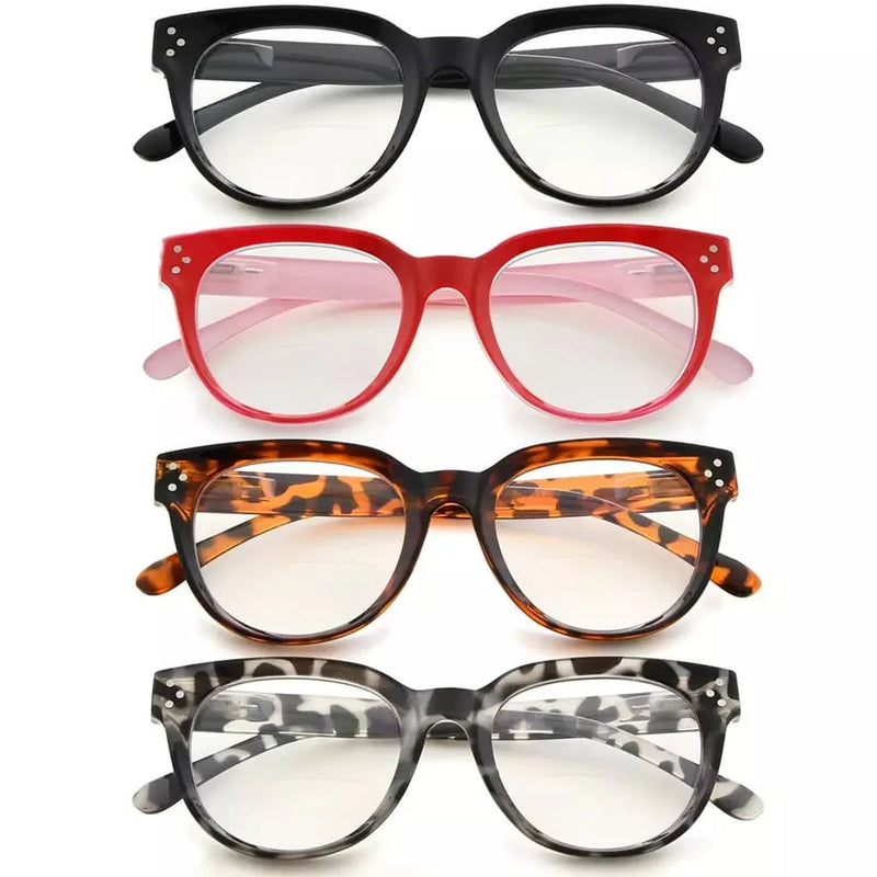 eyekeeper.com 4 Pack Stylish Thicker Frame Bifocal Reading Glasses BR9110 Eyeglasses White Smoke 4 Pairs Mix / +1.00,4 Pairs Mix / +1.50,4 Pairs Mix / +2.00,4 Pairs Mix / +2.50,4 Pairs Mix / +3.00