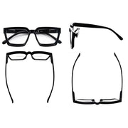 eyekeeper.com 4 Pack Thicker Frame Bifocal Reading Glasses BR2003 Eyeglasses White Smoke 4 Pairs Mix / +1.00,4 Pairs Mix / +1.50,4 Pairs Mix / +2.00,4 Pairs Mix / +2.50,4 Pairs Mix / +3.00