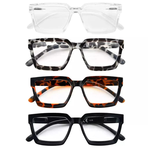 eyekeeper.com 4 Pack Thicker Frame Bifocal Reading Glasses BR2003 Eyeglasses White Smoke 4 Pairs Mix / +1.00,4 Pairs Mix / +1.50,4 Pairs Mix / +2.00,4 Pairs Mix / +2.50,4 Pairs Mix / +3.00