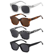 eyekeeper.com 4 Pack Thicker Frame Bifocal Reading Sunglasses SBR2002 Sunglasses White Smoke 4 Pairs Mix / +1.00,4 Pairs Mix / +1.50,4 Pairs Mix / +1.75,4 Pairs Mix / +2.00,4 Pairs Mix / +2.50,4 Pairs Mix / +3.00