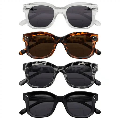 eyekeeper.com 4 Pack Thicker Frame Bifocal Reading Sunglasses SBR2002 Sunglasses White Smoke 4 Pairs Mix / +1.00,4 Pairs Mix / +1.50,4 Pairs Mix / +1.75,4 Pairs Mix / +2.00,4 Pairs Mix / +2.50,4 Pairs Mix / +3.00,4 Pairs Mix / Select a Magnification Strength