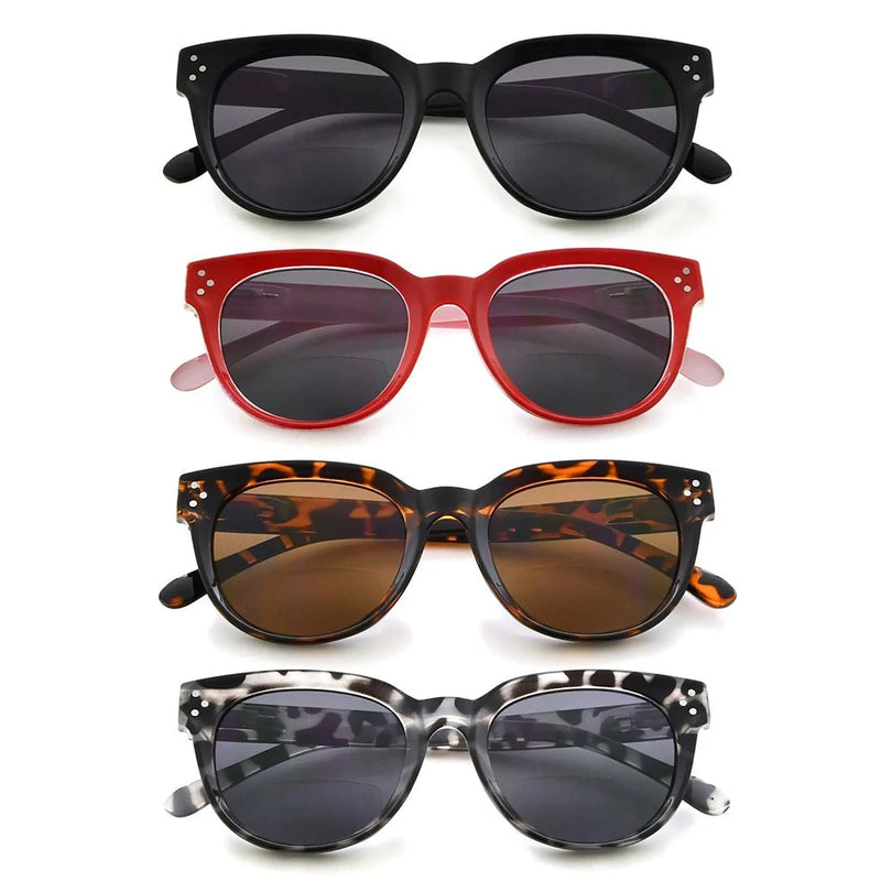 eyekeeper.com 4 Pack Thicker Frame Bifocal Reading Sunglasses SBR9110 Sunglasses White Smoke 4 Pairs Mix / +1.00,4 Pairs Mix / +1.50,4 Pairs Mix / +1.75,4 Pairs Mix / +2.00,4 Pairs Mix / +3.00