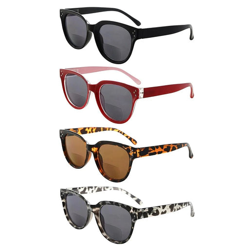 eyekeeper.com 4 Pack Thicker Frame Bifocal Reading Sunglasses SBR9110 Sunglasses White Smoke 4 Pairs Mix / +1.00,4 Pairs Mix / +1.50,4 Pairs Mix / +1.75,4 Pairs Mix / +2.00,4 Pairs Mix / +3.00