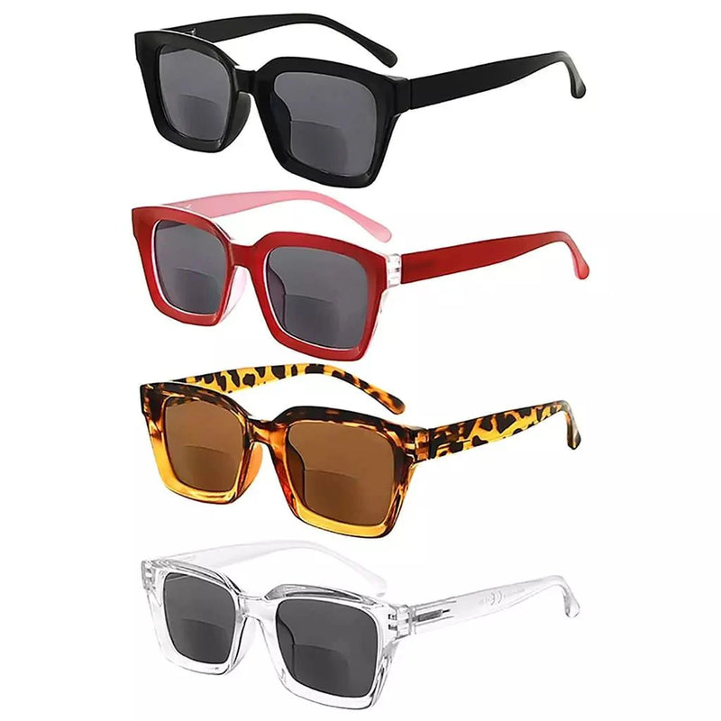 eyekeeper.com 4 Pack Thicker Frame Bifocal Sunglasses Fashion Readers SBR9106 Sunglasses White Smoke 4 Pairs Mix / +1.00,4 Pairs Mix / +1.50,4 Pairs Mix / +2.00,4 Pairs Mix / +2.50,4 Pairs Mix / +3.00
