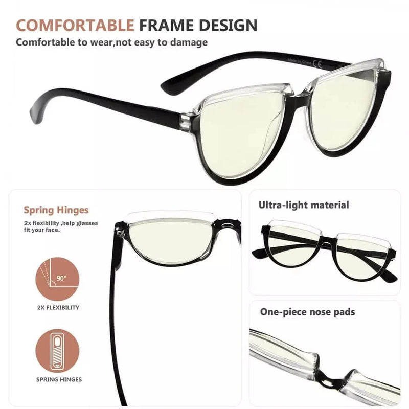 eyekeeper.com 4 Pack Thicker Frame Blue Light Filter Reading Glasses UV2006 Eyeglasses White Smoke 4 Pairs Mix / without magnification,4 Pairs Mix / +0.50,4 Pairs Mix / +0.75,4 Pairs Mix / +1.00,4 Pairs Mix / +1.25,4 Pairs Mix / +1.50,4 Pairs Mix / +1.75,4 Pairs Mix / +2.00,4 Pairs Mix / +2.50,4 Pairs Mix / +3.00
