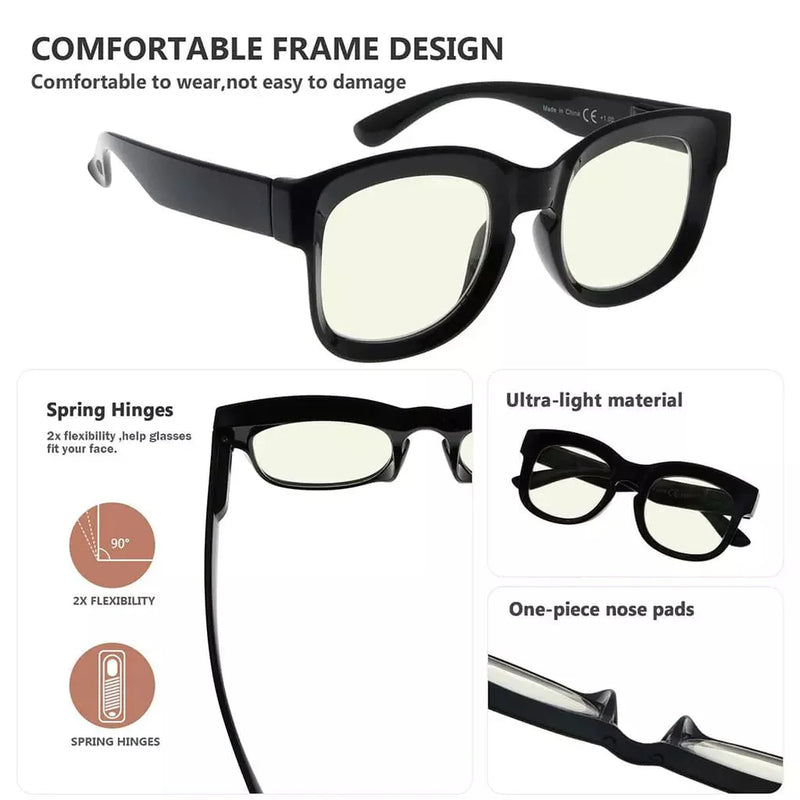 eyekeeper.com 4 Pack Thicker Frame Blue Light Filter Reading Glasses UV2013 Eyeglasses White Smoke 4 Pairs Mix / without magnification,4 Pairs Mix / +0.50,4 Pairs Mix / +0.75,4 Pairs Mix / +1.00,4 Pairs Mix / +1.25,4 Pairs Mix / +1.50,4 Pairs Mix / +1.75,4 Pairs Mix / +2.00,4 Pairs Mix / +2.50,4 Pairs Mix / +3.00