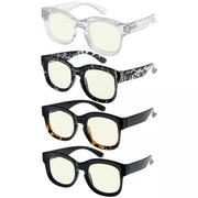 eyekeeper.com 4 Pack Thicker Frame Blue Light Filter Reading Glasses UV2013 Eyeglasses White Smoke 4 Pairs Mix / without magnification,4 Pairs Mix / +0.50,4 Pairs Mix / +0.75,4 Pairs Mix / +1.00,4 Pairs Mix / +1.25,4 Pairs Mix / +1.50,4 Pairs Mix / +1.75,4 Pairs Mix / +2.00,4 Pairs Mix / +2.50,4 Pairs Mix / +3.00