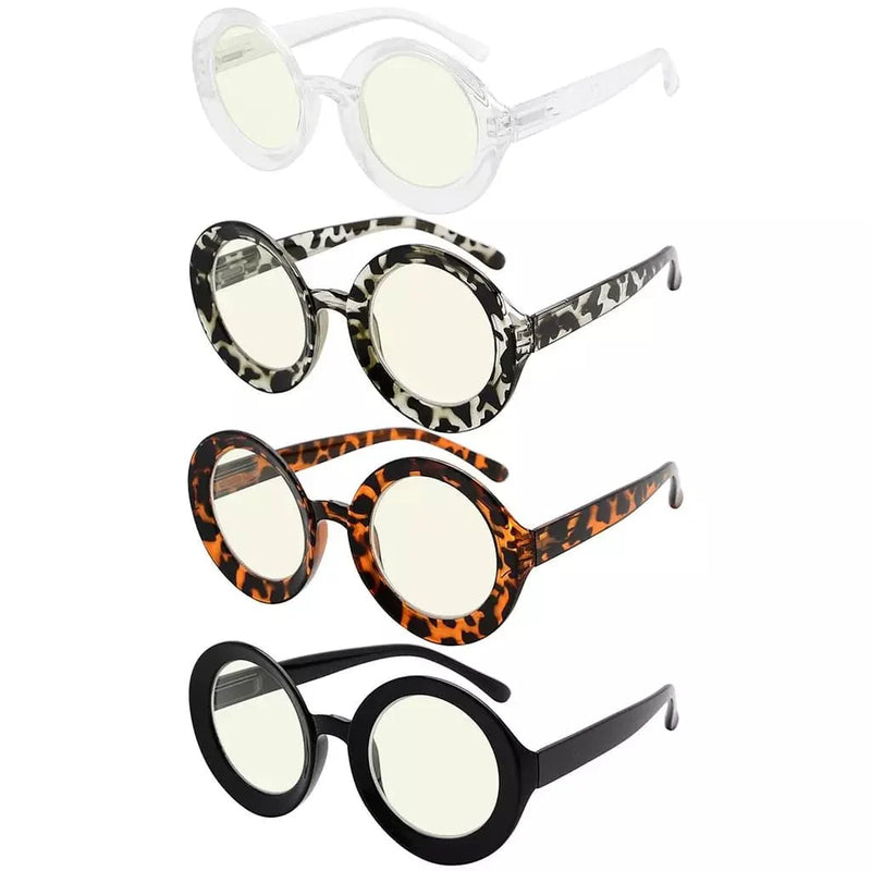 eyekeeper.com 4 Pack Thicker Frame Blue Light Filter Reading Glasses UVR9109 Eyeglasses White Smoke 4 Pairs Mix / without magnification,4 Pairs Mix / +0.50,4 Pairs Mix / +0.75,4 Pairs Mix / +1.00,4 Pairs Mix / +1.25,4 Pairs Mix / +1.50,4 Pairs Mix / +1.75,4 Pairs Mix / +2.00,4 Pairs Mix / +2.50,4 Pairs Mix / +3.00