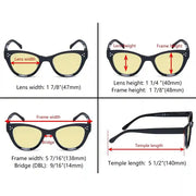 eyekeeper.com 4 Pack Thicker Frame Cat-eye Blue Light Blocking Readers TM9108 Eyeglasses White Smoke 4 Pairs Mix / without magnification,4 Pairs Mix / +0.50,4 Pairs Mix / +0.75,4 Pairs Mix / +1.00,4 Pairs Mix / +1.25,4 Pairs Mix / +1.50,4 Pairs Mix / +1.75,4 Pairs Mix / +2.00,4 Pairs Mix / +2.50,4 Pairs Mix / +3.00