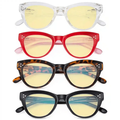 eyekeeper.com 4 Pack Thicker Frame Cat-eye Blue Light Blocking Readers TM9108 Eyeglasses White Smoke 4 Pairs Mix / without magnification,4 Pairs Mix / +0.50,4 Pairs Mix / +0.75,4 Pairs Mix / +1.00,4 Pairs Mix / +1.25,4 Pairs Mix / +1.50,4 Pairs Mix / +1.75,4 Pairs Mix / +2.00,4 Pairs Mix / +2.50,4 Pairs Mix / +3.00