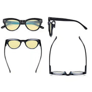 eyekeeper.com 4 Pack Thicker Frame Cat-eye Blue Light Blocking Readers TM9108 Eyeglasses White Smoke 4 Pairs Mix / without magnification,4 Pairs Mix / +0.50,4 Pairs Mix / +0.75,4 Pairs Mix / +1.00,4 Pairs Mix / +1.25,4 Pairs Mix / +1.50,4 Pairs Mix / +1.75,4 Pairs Mix / +2.00,4 Pairs Mix / +2.50,4 Pairs Mix / +3.00