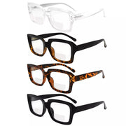 eyekeeper.com 4 Pack Thicker Frame Design Bifocal Reading Glasses BR9107 Eyeglasses White Smoke 4 Pairs Mix / +1.00,4 Pairs Mix / +2.50