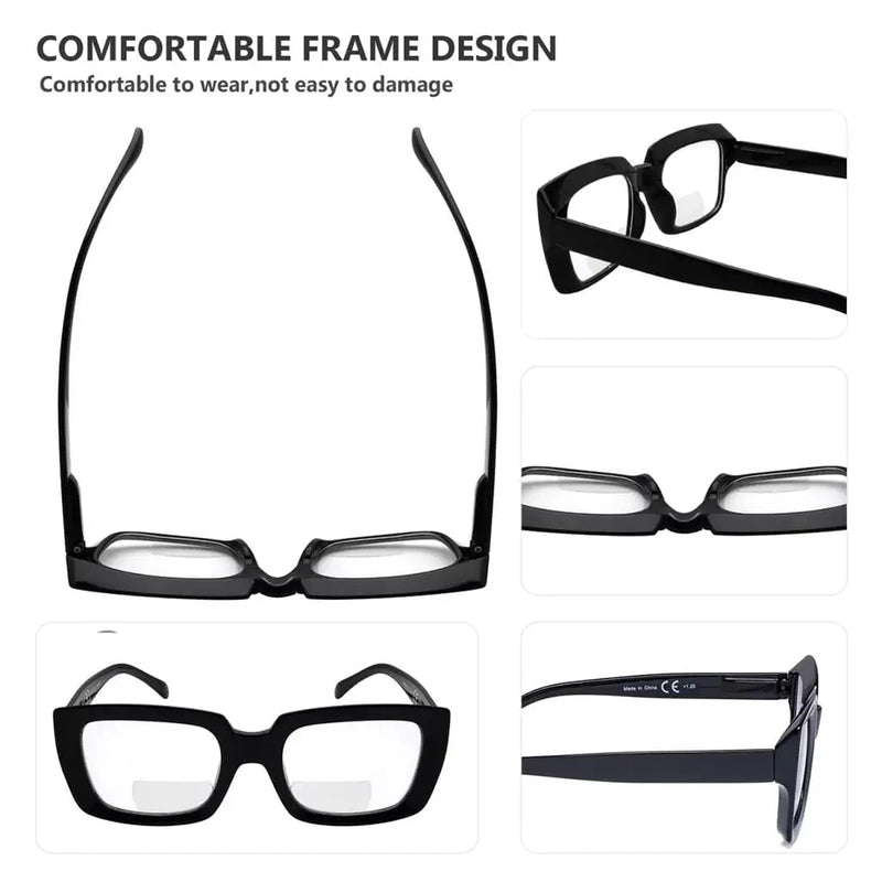 eyekeeper.com 4 Pack Thicker Frame Design Bifocal Reading Glasses BR9107 Eyeglasses White Smoke 4 Pairs Mix / +1.00,4 Pairs Mix / +2.50
