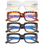 eyekeeper.com 4 Pack Thicker Frame Design Blue Light Filter Reading Glasses UVR9107 Eyeglasses White Smoke 4 Pairs Mix / without magnification,4 Pairs Mix / +0.50,4 Pairs Mix / +0.75,4 Pairs Mix / +1.00,4 Pairs Mix / +1.25,4 Pairs Mix / +1.50,4 Pairs Mix / +1.75,4 Pairs Mix / +2.00,4 Pairs Mix / +2.50,4 Pairs Mix / +3.00