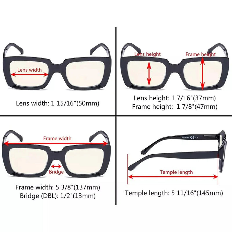 eyekeeper.com 4 Pack Thicker Frame Design Blue Light Filter Reading Glasses UVR9107 Eyeglasses White Smoke 4 Pairs Mix / without magnification,4 Pairs Mix / +0.50,4 Pairs Mix / +0.75,4 Pairs Mix / +1.00,4 Pairs Mix / +1.25,4 Pairs Mix / +1.50,4 Pairs Mix / +1.75,4 Pairs Mix / +2.00,4 Pairs Mix / +2.50,4 Pairs Mix / +3.00