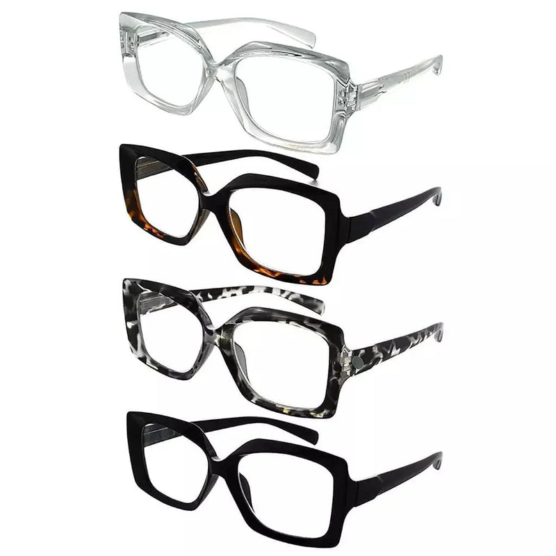 eyekeeper.com 4 Pack Thicker Frame Reading Glasses R2010 Eyeglasses White Smoke 4 Pairs Mix / without magnification,4 Pairs Mix / +0.50,4 Pairs Mix / +0.75,4 Pairs Mix / +1.00,4 Pairs Mix / +1.25,4 Pairs Mix / +1.50,4 Pairs Mix / +1.75,4 Pairs Mix / +2.00,4 Pairs Mix / +2.25,4 Pairs Mix / +2.50,4 Pairs Mix / +2.75,4 Pairs Mix / +3.00