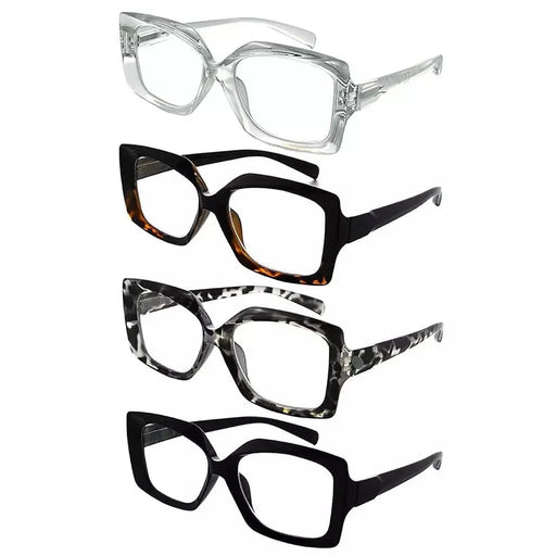 eyekeeper.com 4 Pack Thicker Frame Reading Glasses R2010 Eyeglasses White Smoke 4 Pairs Mix / without magnification,4 Pairs Mix / +0.50,4 Pairs Mix / +0.75,4 Pairs Mix / +1.00,4 Pairs Mix / +1.25,4 Pairs Mix / +1.50,4 Pairs Mix / +1.75,4 Pairs Mix / +2.00,4 Pairs Mix / +2.25,4 Pairs Mix / +2.50,4 Pairs Mix / +2.75,4 Pairs Mix / +3.00