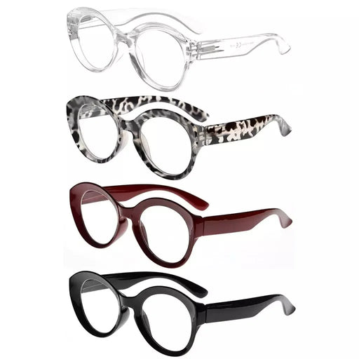 eyekeeper.com 4 Pack Thicker Frame Round Reading Glasses R2004 Eyeglasses White Smoke 4 Pairs Mix / without magnification,4 Pairs Mix / +0.50,4 Pairs Mix / +0.75,4 Pairs Mix / +1.00,4 Pairs Mix / +1.25,4 Pairs Mix / +1.50,4 Pairs Mix / +1.75,4 Pairs Mix / +2.00,4 Pairs Mix / +2.25,4 Pairs Mix / +2.50,4 Pairs Mix / +2.75,4 Pairs Mix / +3.00