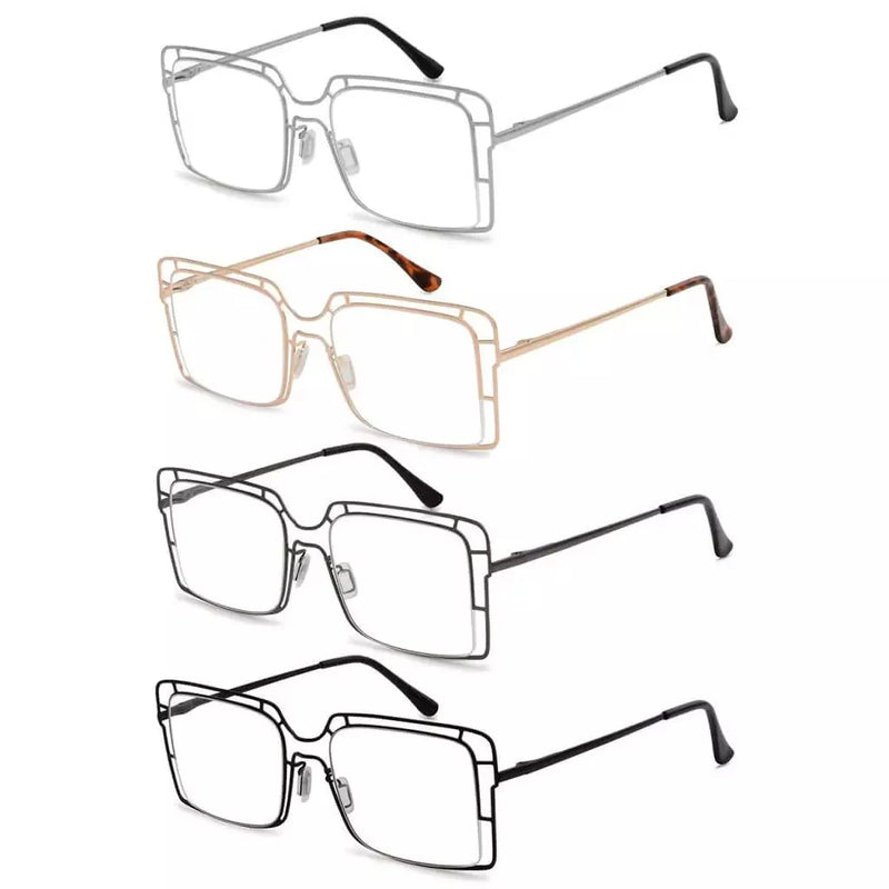 eyekeeper.com 4 Pack Thin Metal Hollow Frame Reading Glasses R2301 Eyeglasses White Smoke 4 Pairs Mix / +0.50,4 Pairs Mix / +0.75,4 Pairs Mix / +1.00,4 Pairs Mix / +1.25,4 Pairs Mix / +1.50,4 Pairs Mix / +1.75,4 Pairs Mix / +2.00,4 Pairs Mix / +2.25,4 Pairs Mix / +2.50,4 Pairs Mix / +2.75,4 Pairs Mix / +3.00,4 Pairs Mix / +3.25,4 Pairs Mix / +