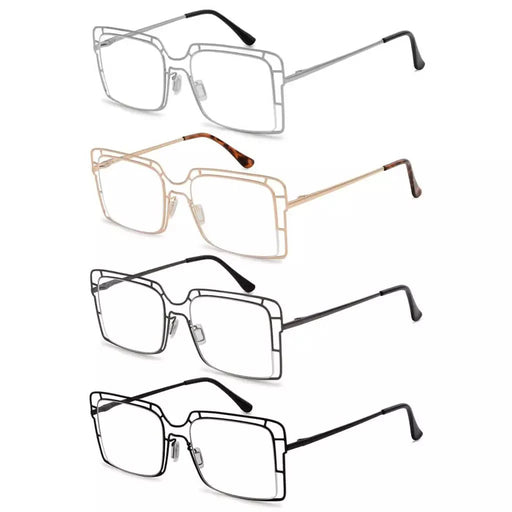 eyekeeper.com 4 Pack Thin Metal Hollow Frame Reading Glasses R2301 Eyeglasses White Smoke 4 Pairs Mix / +0.50,4 Pairs Mix / +0.75,4 Pairs Mix / +1.00,4 Pairs Mix / +1.25,4 Pairs Mix / +1.50,4 Pairs Mix / +1.75,4 Pairs Mix / +2.00,4 Pairs Mix / +2.25,4 Pairs Mix / +2.50,4 Pairs Mix / +2.75,4 Pairs Mix / +3.00,4 Pairs Mix / +3.25,4 Pairs Mix / +