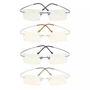 eyekeeper.com 4 Pack Titanium Rimless Blue Light Filter Reading Glasses UVR1509 Eyeglasses White Smoke 4 Pairs Mix / without magnification,4 Pairs Mix / +0.50,4 Pairs Mix / +0.75,4 Pairs Mix / +1.00,4 Pairs Mix / +1.25,4 Pairs Mix / +1.50,4 Pairs Mix / +2.25