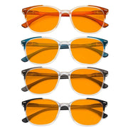 eyekeeper.com 4 Pack Trendy Blue Light Blocking Glasses DS9001C Eyeglasses White Smoke 4 Pairs Mix / without magnification,4 Pairs Mix / +0.50,4 Pairs Mix / +0.75,4 Pairs Mix / +1.00,4 Pairs Mix / +1.25,4 Pairs Mix / +1.50,4 Pairs Mix / +1.75,4 Pairs Mix / +2.00,4 Pairs Mix / +2.50