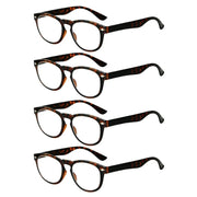 eyekeeper.com 4 Pack Stylish Reading Glasses R086 Eyeglasses White Smoke Tortoise-4pcs / +0.50,Tortoise-4pcs / +0.75,Tortoise-4pcs / +1.00
