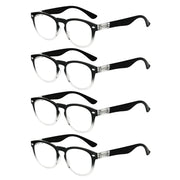eyekeeper.com 4 Pack Stylish Reading Glasses R086 Eyeglasses White Smoke Black Clear-4pcs / +0.50,Black Clear-4pcs / +0.75,Black Clear-4pcs / +1.00,Black Clear-4pcs / +1.75,Black Clear-4pcs / +2.00,Black Clear-4pcs / +2.25,Black Clear-4pcs / +2.50,Black Clear-4pcs / +3.00,Black Clear-4pcs / +4.00