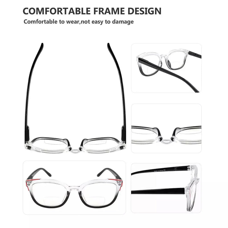 eyekeeper.com 4 Pack Two Tone Bifocal Reading Glasses BR2114 Eyeglasses White Smoke 4 Pairs Mix / +1.00,4 Pairs Mix / +1.50,4 Pairs Mix / +2.00,4 Pairs Mix / +2.50,4 Pairs Mix / +3.00,4 Pairs Mix / +3.50