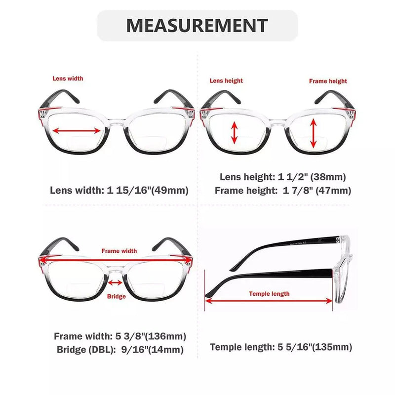 eyekeeper.com 4 Pack Two Tone Bifocal Reading Glasses BR2114 Eyeglasses White Smoke 4 Pairs Mix / +1.00,4 Pairs Mix / +1.50,4 Pairs Mix / +2.00,4 Pairs Mix / +2.50,4 Pairs Mix / +3.00,4 Pairs Mix / +3.50