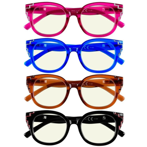 eyekeeper.com 4 Pack Unique Blue Light Filter Readers UV2119 Eyeglasses White Smoke 4 Pairs Mix / without magnification,4 Pairs Mix / +0.50,4 Pairs Mix / +0.75,4 Pairs Mix / +1.00,4 Pairs Mix / +1.25,4 Pairs Mix / +1.50,4 Pairs Mix / +1.75,4 Pairs Mix / +2.00,4 Pairs Mix / +2.25,4 Pairs Mix / +2.50,4 Pairs Mix / +2.75,4 Pairs Mix / +3.00