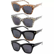 eyekeeper.com 4 Pack Vintage Bifocal Reading Sunglasses Thick Frame Readers SBR2111 Sunglasses White Smoke 4 Pairs Mix / +1.00,4 Pairs Mix / +1.50,4 Pairs Mix / +2.00,4 Pairs Mix / +2.50,4 Pairs Mix / +3.00