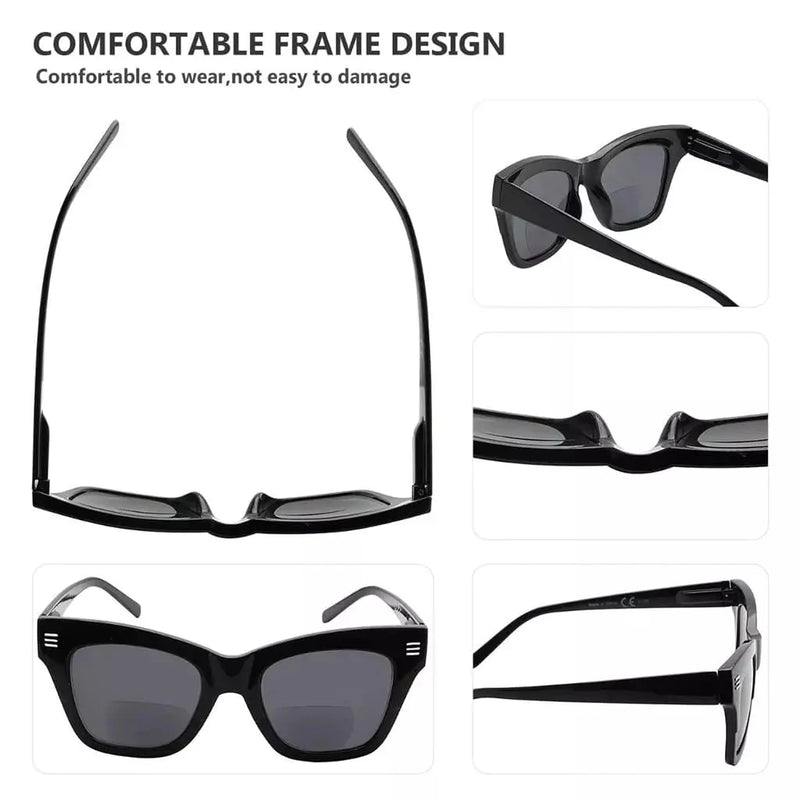eyekeeper.com 4 Pack Vintage Bifocal Reading Sunglasses Thick Frame Readers SBR2111 Sunglasses White Smoke 4 Pairs Mix / +1.00,4 Pairs Mix / +1.50,4 Pairs Mix / +2.00,4 Pairs Mix / +2.50,4 Pairs Mix / +3.00