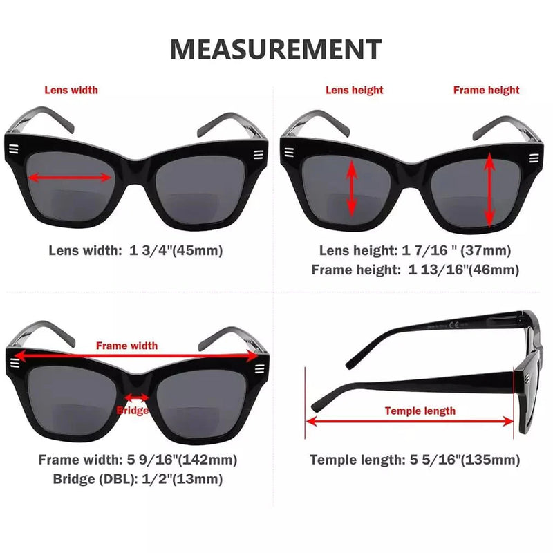 eyekeeper.com 4 Pack Vintage Bifocal Reading Sunglasses Thick Frame Readers SBR2111 Sunglasses White Smoke 4 Pairs Mix / +1.00,4 Pairs Mix / +1.50,4 Pairs Mix / +2.00,4 Pairs Mix / +2.50,4 Pairs Mix / +3.00