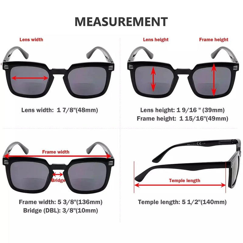 eyekeeper.com 4 Pack Vintage Bifocal Sunglasses Reading Glasses SBR2104 Sunglasses White Smoke 4 Pairs Mix / +1.00,4 Pairs Mix / +1.50,4 Pairs Mix / +2.00,4 Pairs Mix / +2.50,4 Pairs Mix / +3.00