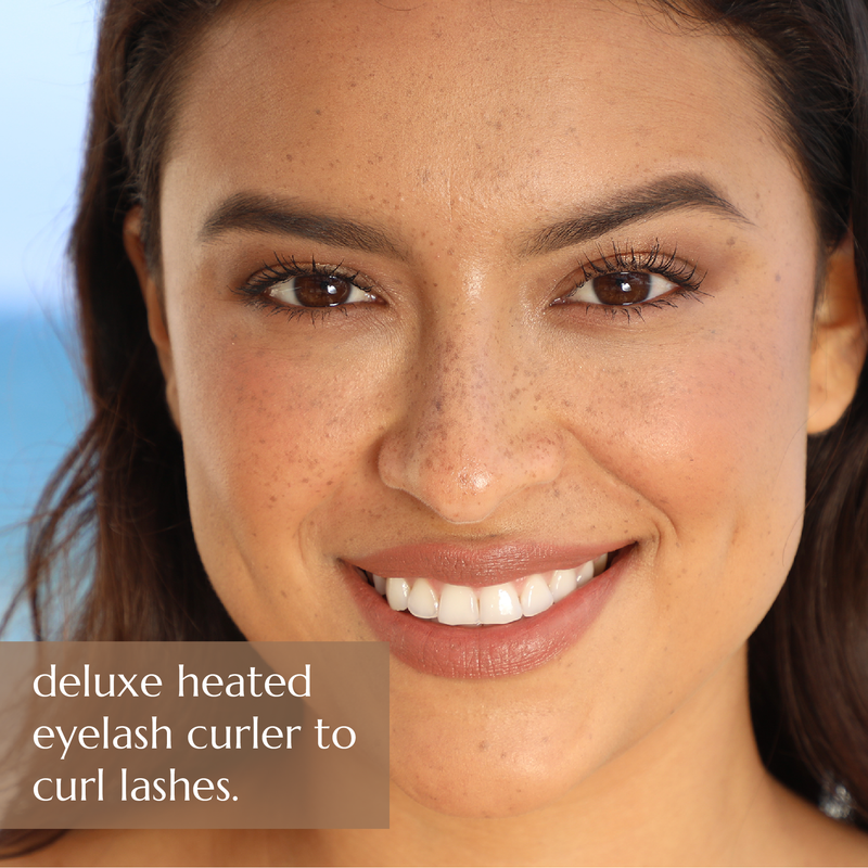 Chella deluxe heated eyelash curler Brow & Eye Dark Salmon