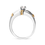 Bids.com 14K Yellow and White Gold 1/3 Cttw Marquise Diamond Cocktail Engagement Ring Set (H-I Color, SI1-SI2 Clarity) - Size 7 Rings White Smoke 7 / YellowWhite.Gold
