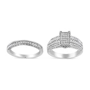Bids.com .925 Sterling Silver 3/4 Cttw Prong Set Round Diamond Composite Engagement Ring and Band Set (I-J Color, I3 Clarity) - Size 6.5 Rings White Smoke 8 / White.Sterling Silver,7.5 / White.Sterling Silver,6.5 / White.Sterling Silver,7 / White.Sterling Silver,6 / White.Sterling Silver,9 / White.Sterling Silver,5 / White.Sterling Silver,10 / White.Sterling Silver,11 / White.Sterling Silver,12 / White.Ster