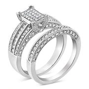 Bids.com .925 Sterling Silver 3/4 Cttw Prong Set Round Diamond Composite Engagement Ring and Band Set (I-J Color, I3 Clarity) - Size 6.5 Rings White Smoke 8 / White.Sterling Silver,7.5 / White.Sterling Silver,6.5 / White.Sterling Silver,7 / White.Sterling Silver,6 / White.Sterling Silver,9 / White.Sterling Silver,5 / White.Sterling Silver,10 / White.Sterling Silver,11 / White.Sterling Silver,12 / White.Ster