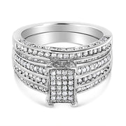Bids.com .925 Sterling Silver 3/4 Cttw Prong Set Round Diamond Composite Engagement Ring and Band Set (I-J Color, I3 Clarity) - Size 6.5 Rings White Smoke 8 / White.Sterling Silver,7.5 / White.Sterling Silver,6.5 / White.Sterling Silver,7 / White.Sterling Silver,6 / White.Sterling Silver,9 / White.Sterling Silver,5 / White.Sterling Silver,10 / White.Sterling Silver,11 / White.Sterling Silver,12 / White.Ster