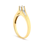 Bids.com 14K Yellow Gold 1/4 Cttw Princess Cut Diamond Engagement Ring Rings White Smoke 7 / Yellow.Gold