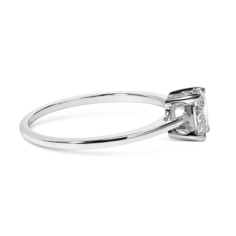 Bids.com 14K White Gold 1/2 Cttw Oval Lab Grown Diamond 4 Prong Solitaire Engagement Ring (F-G Color, VS2-SI1 Clarity) - Size 7 Rings White Smoke 7 / White.Gold,9 / White.Gold,6 / White.Gold,8 / White.Gold,5 / White.Gold