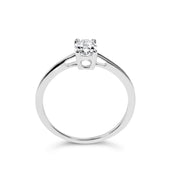 Bids.com 14K White Gold 1/2 Cttw Oval Lab Grown Diamond 4 Prong Solitaire Engagement Ring (F-G Color, VS2-SI1 Clarity) - Size 7 Rings White Smoke 7 / White.Gold,9 / White.Gold,6 / White.Gold,8 / White.Gold,5 / White.Gold