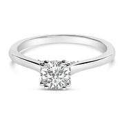 Bids.com 14K White Gold 7/8 Cttw Lab Grown Diamond Solitaire Cathedral Style Engagement Ring (F-G Color, VS1-VS2 Clarity) - Size 5 Rings White Smoke 5 / White.Gold,6 / White.Gold,8 / White.Gold,9 / White.Gold,10 / White.Gold,7 / White.Gold