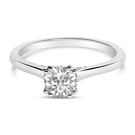 Bids.com 14K White Gold 7/8 Cttw Lab Grown Diamond Solitaire Cathedral Style Engagement Ring (F-G Color, VS1-VS2 Clarity) - Size 5 Rings White Smoke 5 / White.Gold,6 / White.Gold,8 / White.Gold,9 / White.Gold,10 / White.Gold,7 / White.Gold
