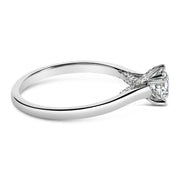 Bids.com 14K White Gold 7/8 Cttw Lab Grown Diamond Solitaire Cathedral Style Engagement Ring (F-G Color, VS1-VS2 Clarity) - Size 5 Rings White Smoke 5 / White.Gold,6 / White.Gold,8 / White.Gold,9 / White.Gold,10 / White.Gold,7 / White.Gold